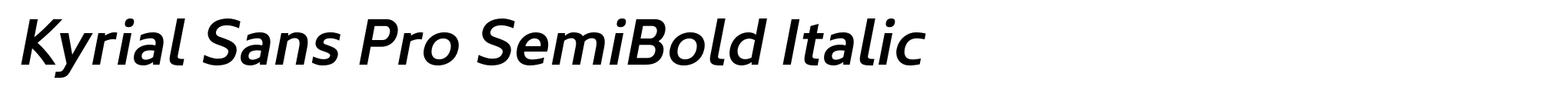 Kyrial Sans Pro SemiBold Italic image